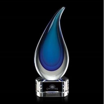 Image de Trophée - Verre soufflé - Delray Award - goutte d'eau