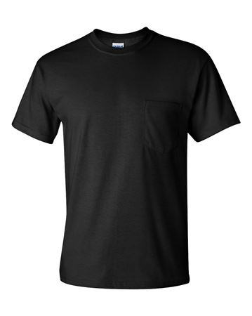 Image de t-shirt 2300 Gildan avec poche noir