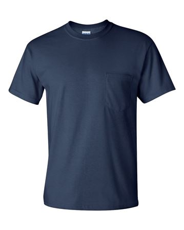 Image de t-shirt 2300 Gildan avec poche bleu