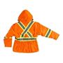 Image de manteau hiver doublé orange avec bandes réfléchissantes 10/4 JOB