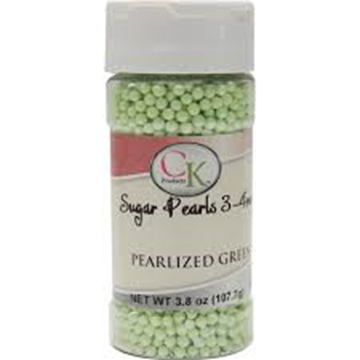 Sugar Pearls 3-4mm Green 3.8 oz de CK Products | 78-522G
