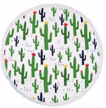 Image de Serviette de plage ronde 59' cactus
