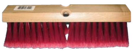 Image de Brosse franger rouge bloc plastique 14 pouces